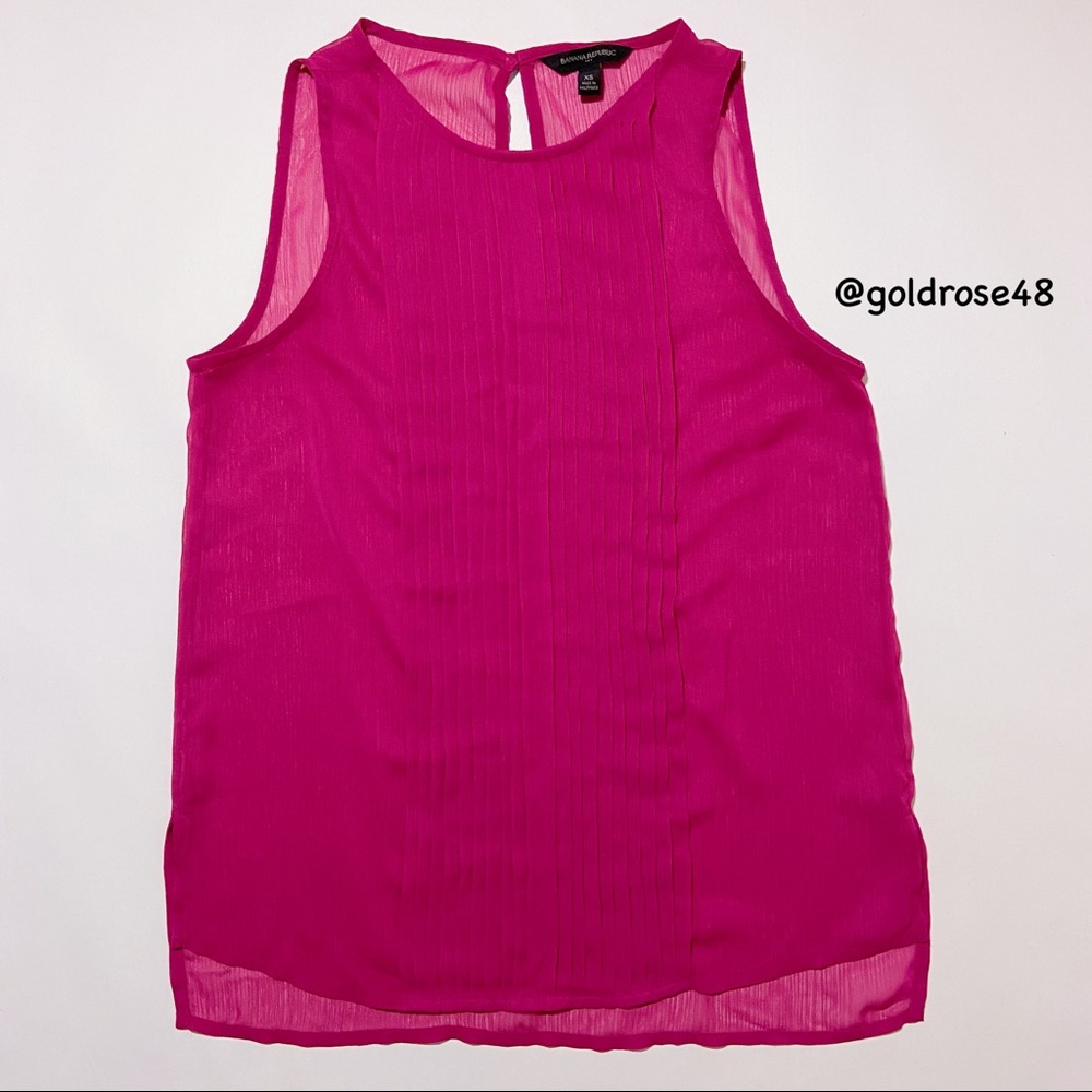 Banana Republic Factory Barbie hot pink sleeveless top